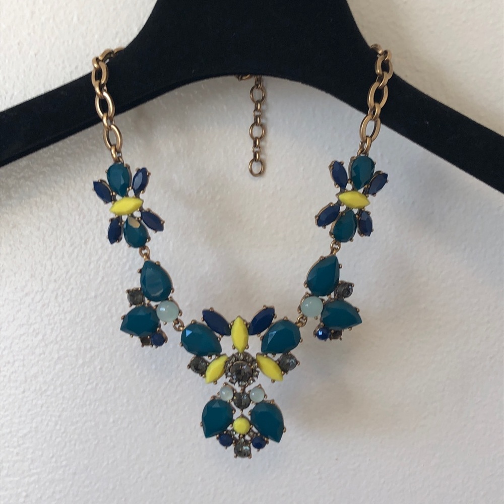 J.Crew stone and crystal statement necklace
